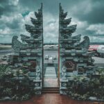 a couple of gates that are next to a runway